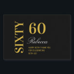 Elegant Black Gold 60th Birthday Cocktail Party Likeurfles Etiket<br><div class="desc">Elegant Black Gold 60th Birthday Cocktail Party Liquor Bottle Label</div>