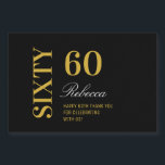 Elegant Black Gold 60th Birthday Cocktail Party Likeurfles Etiket<br><div class="desc">Elegant Black Gold 60th Birthday Cocktail Party Liquor Bottle Label</div>