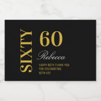 Elegant Black Gold 60th Birthday Cocktail Party