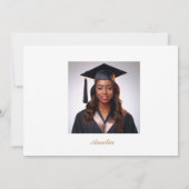 Elegant Black & Gold Afstuderen aangekondigd Kaart (Achterkant)