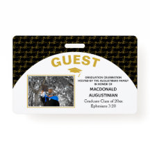 Elegant Black Gold Afstuderen Guest