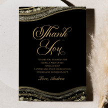 Elegant Black Gold Agaat verjaardagsfeestje