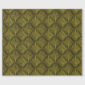 Elegant Black Gold Art Deco Diamond 1 DIY BG Cadeaupapier (Vlak)