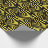 Elegant Black Gold Art Deco Diamond 1 DIY BG Cadeaupapier (Hoek)