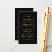 Elegant Black & Gold Art Deco Enclosure card