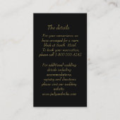 Elegant Black & Gold Art Deco Enclosure card Informatiekaartje (Voorkant)