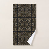 Elegant Black Gold Art Deco-ontwerp Bad Handdoek (Handdoek)