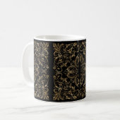 Elegant Black Gold Art Deco-ontwerp Koffiemok (Voorkant links)