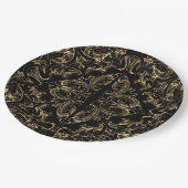 Elegant Black Gold Art Deco-ontwerp Papieren Bordje (Gekanteld)