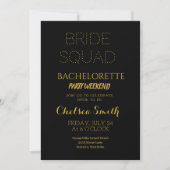 Elegant Black & Gold Bachelorette Itinerary Detail Kaart (Voorkant)