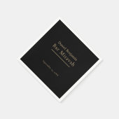Elegant Black Gold Bar Mitzvah Servet (Hoek)