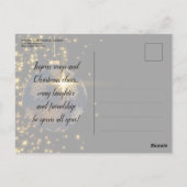 Elegant Black Gold Baubles - kerstuitnodiging Briefkaart (Achterkant)