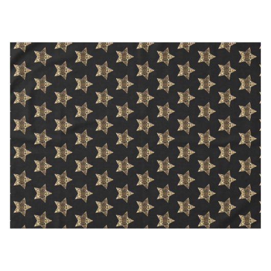 Elegant Black Gold bliks Patroonbeeld Tafelkleed (Voorkant (Horizontaal))