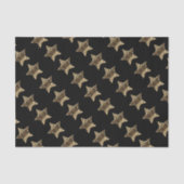 Elegant Black Gold-bliksemflits met kerststaren Tissuepapier (Voorkant)