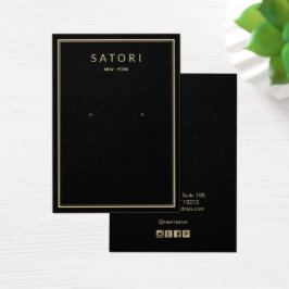 Elegant Black Gold Border Verdien juwelen beeldsch Visitekaartje