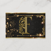 Elegant Black Gold Boutique Monogram Visitekaartje (Voorkant)