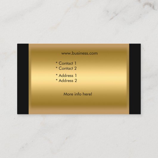 Elegant Black Gold Boutique Visitekaartje (Achterkant)
