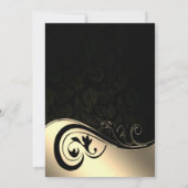 Elegant Black, Gold Bride, Vrijgezellenfeest Kaart (Achterkant)