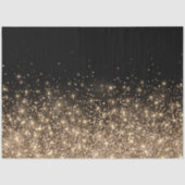 Elegant Black Gold Bronze Glitter Holiday Tissuepapier (Voorkant)