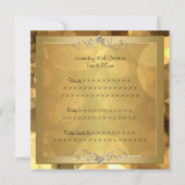 Elegant Black Gold Bubbles Metal Lijst Party 2 Kaart (Achterkant)