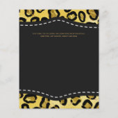 Elegant Black Gold Budget Wedding nodigt uit (Achterkant)