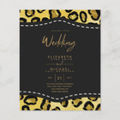 Elegant Black Gold Budget Wedding nodigt uit (Voorkant)