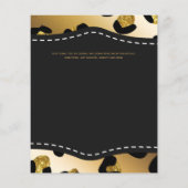 Elegant Black Gold Budget Wedding nodigt uit (Achterkant)
