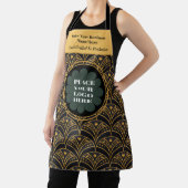 Elegant Black Gold Business Logo personaliseert Schort (Insitu)