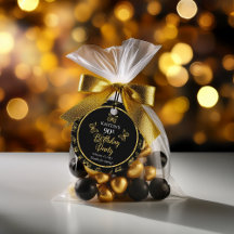 Elegant Black Gold Butterflies 90e verjaardag