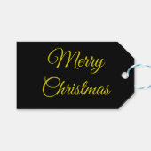 Elegant Black & Gold Cadeaulabel (Voorkant (Horizontaal))
