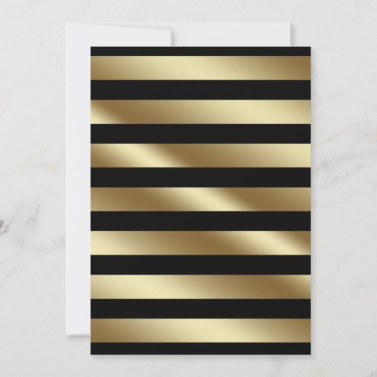 Elegant Black - Gold Calligraphy Graduparty Kaart (Achterkant)