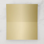 Elegant Black Gold Calligtraphy Wedding Plaatskaartje (Binnenkant ongevouwen)