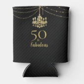 Elegant Black Gold Chandelier 50 & Fabulous Party Blikjeskoeler (Voorkant)