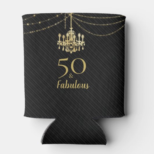 Elegant Black Gold Chandelier 50 & Fabulous Party Blikjeskoeler (Achterkant)