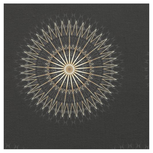 Elegant Black Gold Chevron Star Stof (Close Up)