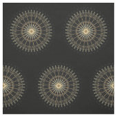 Elegant Black Gold Chevron Star Stof (Swatch)