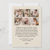 Elegant Black & Gold Christmas Tree Feestdagenkaart (Achterkant)