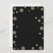 Elegant Black -Gold  Christmas Tree Kaart (Achterkant)