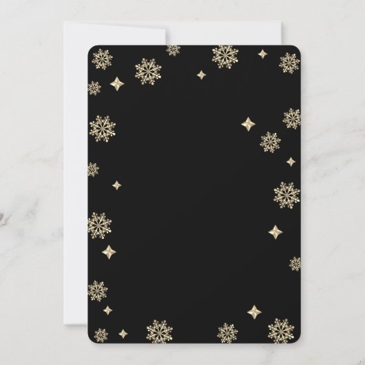 Elegant Black -Gold  Christmas Tree Kaart (Achterkant)