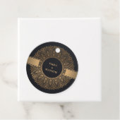 ELEGANT BLACK GOLD CLASSIC  MANDALA WEDING BEDANKJES LABELS (In situ)