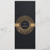 ELEGANT BLACK GOLD CLASSIC  MANDALA WEDING MENU (Achterkant)