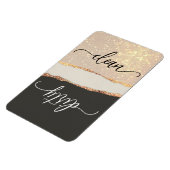 Elegant Black & Gold Clean/Dirty Dishwasmachine Magneet (Linkerzijde)