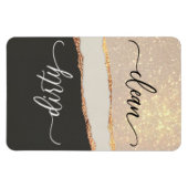 Elegant Black & Gold Clean/Dirty Dishwasmachine Magneet (Horizontaal)