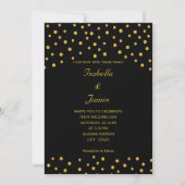 Elegant Black Gold Confetti Kaart (Voorkant)