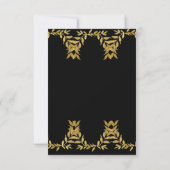 Elegant Black Gold Contemhi-foto Save The Date (Achterkant)