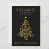 Elegant Black Gold Corporate Kantoor Holiday Party (Achterkant)