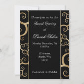 Elegant Black Gold Corporate Party - Uitnodiging (Voorkant)