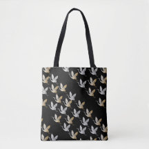 Elegant Black Gold Crane Moderne Japans