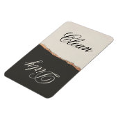 Elegant Black Gold & Cream Clean/Dirty Dishwasmach Magneet (Linkerzijde)