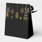 Elegant Black Gold Custom Business Holidparty Bedankdoosjes (Achterkant)